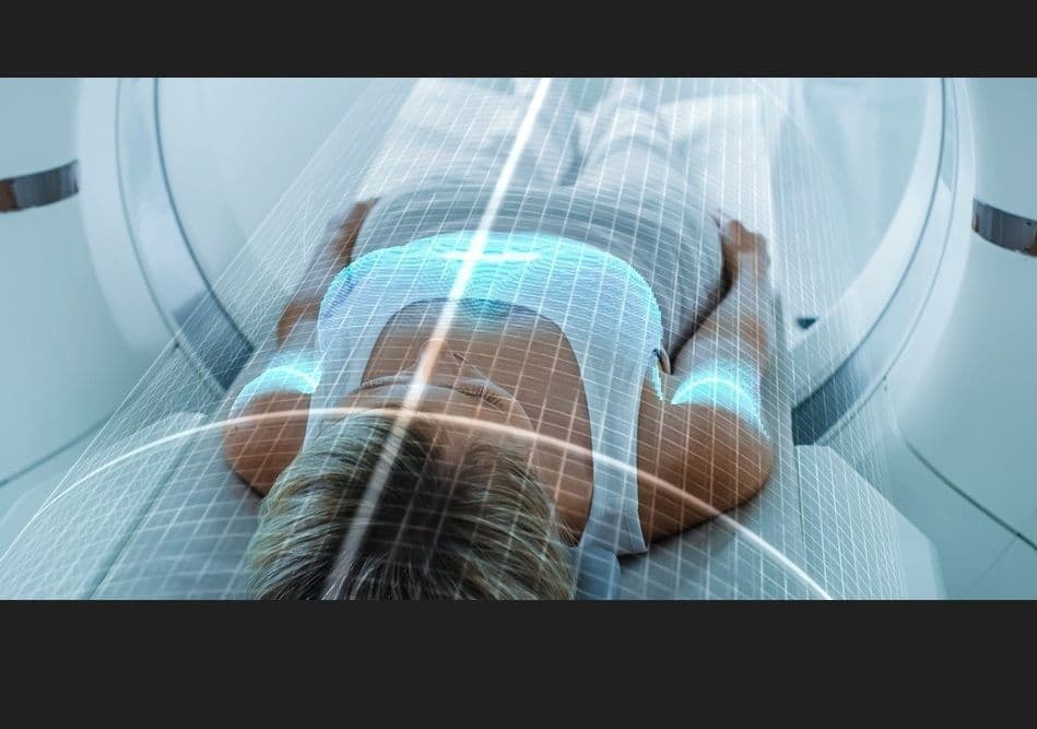 A woman getting an ultrasound from a healthcare professional